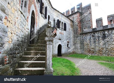 Soave Castle Inner Courtyard, Landmark Medieval Castle In Italy Stock Photo 80156632 : Shutterstock