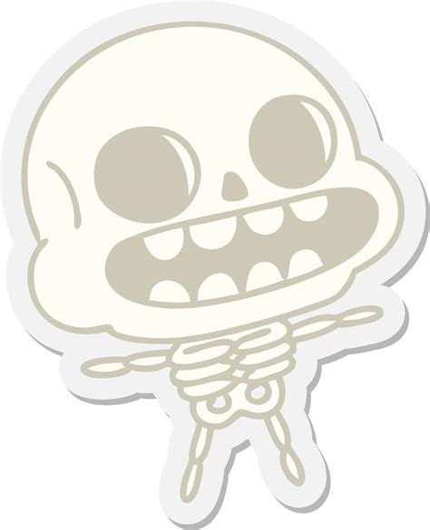 happy halloween skeleton sticker 11120563 Vector Art at Vecteezy