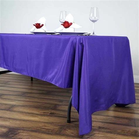 Buy 60"x126" PURPLE Polyester Rectangular Tablecloth - Pack of 1 Tablecloth at Tablecloth Factory