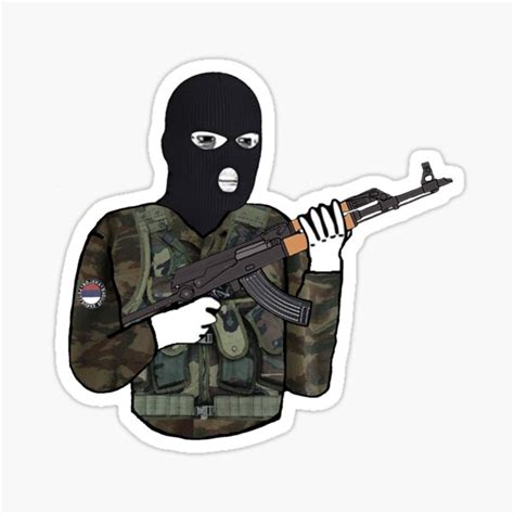 "Serbian Soldier Wojak" Sticker for Sale by RuskiMark | Redbubble