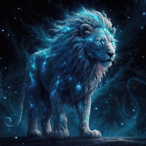 Blue Cosmic Lion Download Instant Downloadable (Download Now) - Etsy