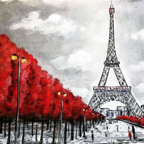 acrylic eiffel tower painting - Ryan Murray