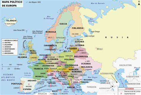 Mapa Geografico De Europa Y Asia - Mapa Fisico