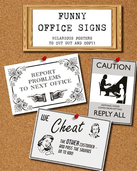 Funny Office Posters Signs