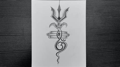 Trishul Drawing // Beautiful Trishul Drawing For Maha Shivratri // Lord Shiva Trishul Drawing in ...