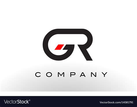 Gr logo letter design Royalty Free Vector Image