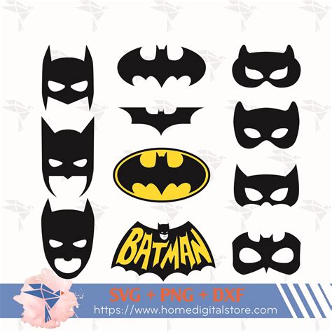 Batman Mask SVG, PNG, DXF