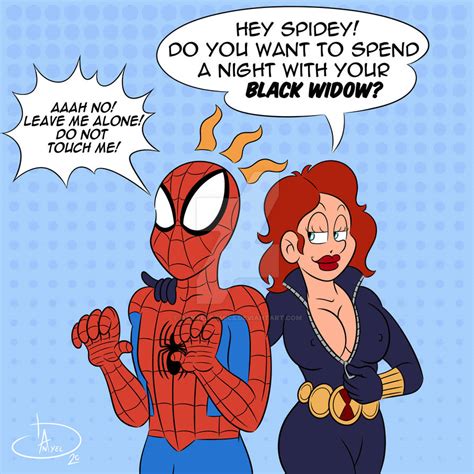 Black widow and Spider-man by DanyelComics on DeviantArt