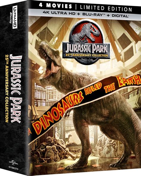 4K UHD - Jurassic Park 1-4 25th Anniversary Collection (4K UHD + Blu ...