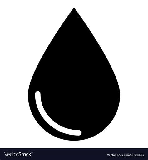 Drop icon black color icon Royalty Free Vector Image