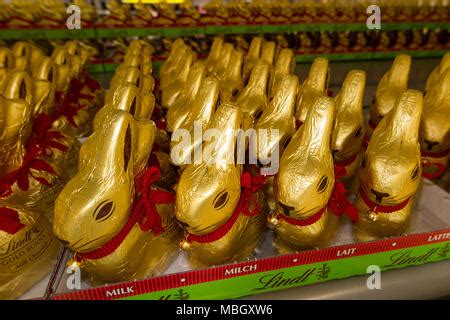 sprungli Swiss chocolate Easter Bunnies Geneva Switzerland Stock Photo - Alamy