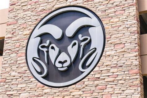 Rams Mascot Logo on a Building at the Colorado State University in Fort Collins Editorial ...