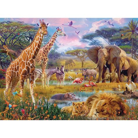 Savannah Animals 1000 Piece Jigsaw Puzzle | Bits and Pieces