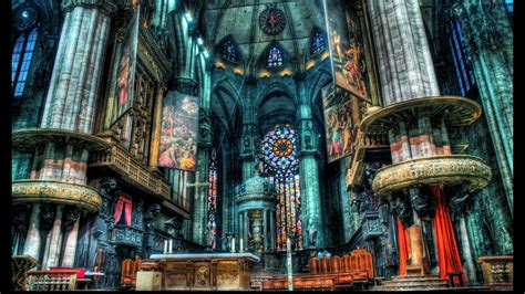 1242x2208 resolution | multicolored medieval building interior artwork, church, Milan, milan ...