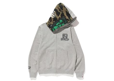 BAPE Milo Halloween Full Zip Hoodie Gray