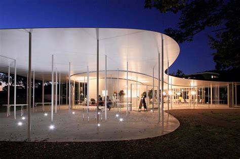 SANAA sets okayama university café beneath sinuous steel canopy Canopy Architecture, Japanese ...