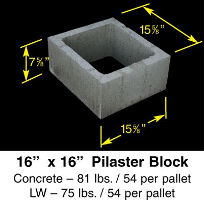 16 x16 Pilaster Block