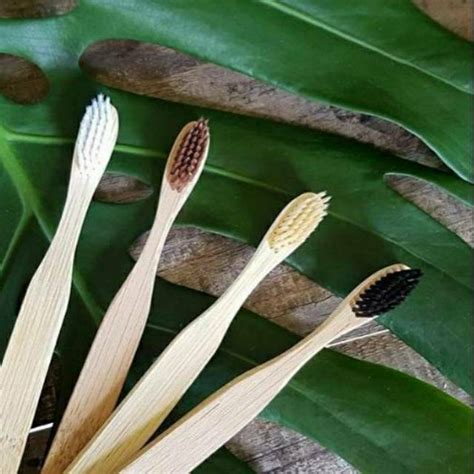 Sikat Gigi Bambu / Bamboo Toothbrush | Shopee Indonesia