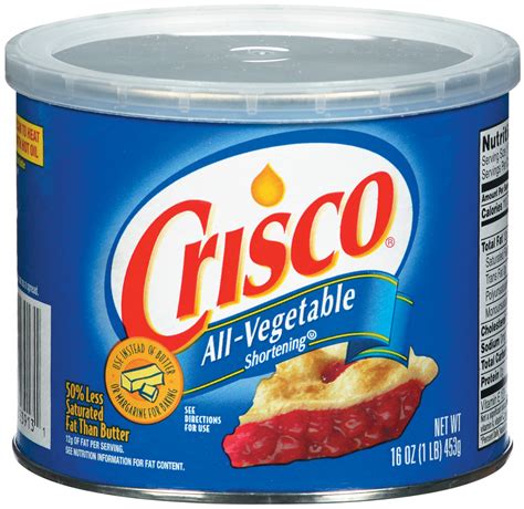 Crisco All-Vegetable Shortening Allergy and Ingredient Information