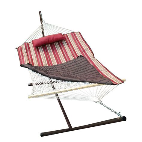 Cotton Rope Hammock, Stand, Pad and Pillow Combination - Walmart.com - Walmart.com