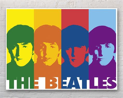 The Beatles Wall Art Pop Art Canvas Beatles Canvas Print Pop Art Photo ...