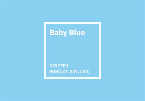 Baby Blue Color - Hex, RGB, CMYK, Pantone | Color Codes - U.S. Brand Colors