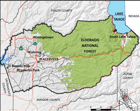 El Dorado County Map With Cities