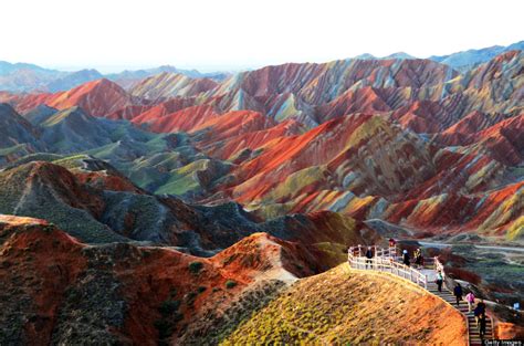 Rainbow Mountains In China's Danxia Landform Geological Park Are Very, Very Real (PHOTOS) | HuffPost