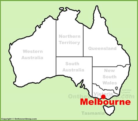 Melbourne map Australia - Map Melbourne Australia (Australia)