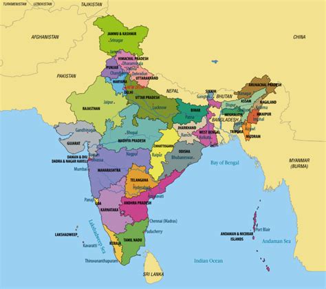 Neighbouring countries of India - Know all countries sharing land or maritime border with India ...