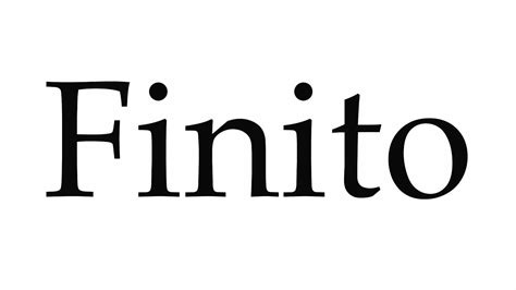 How to Pronounce Finito - YouTube