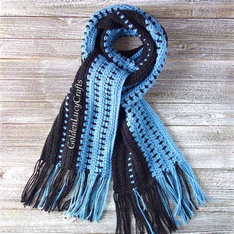 Scarf for Men, Unisex Scarf, Free Crochet Pattern – GoldenLucyCrafts