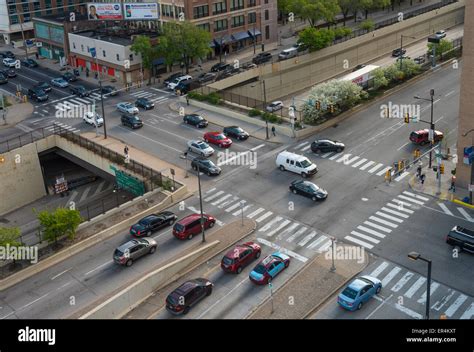 Aerial View Of City Street Intersection, Philadelphia, USA Stock Photo - Alamy