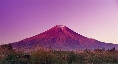 HD wallpaper: Fuji Mountain, Japan, brown mountain, Asia, Sunrise, Autumn, Purple | Wallpaper Flare