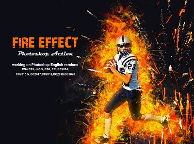 Fire Effect Photoshop Action designs, themes, templates and downloadable graphic elements on ...