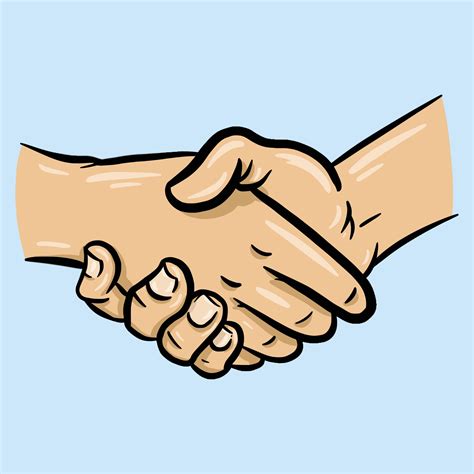 handshake cartoon vector illustration 3415792 Vector Art at Vecteezy