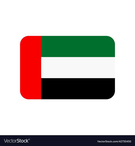 Uae flag icon on white background Royalty Free Vector Image