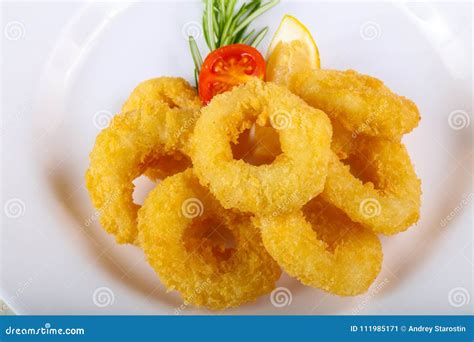 Calamari rings stock image. Image of cuisine, background - 111985171