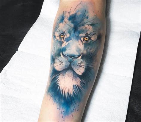 Blue Lion tattoo by Dener Silva | Post 18767