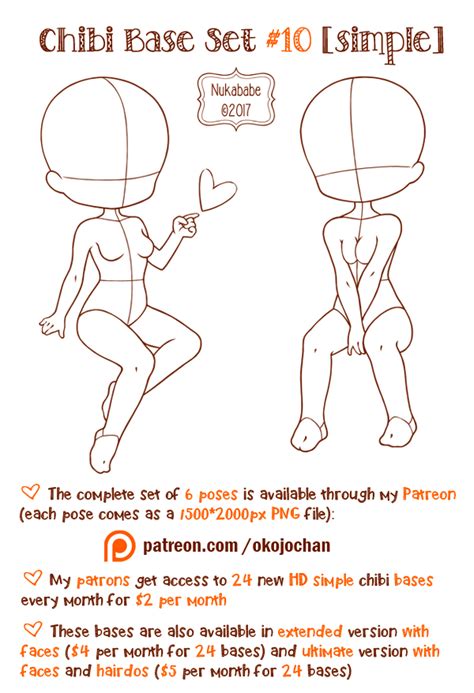 Poses Drawing Chibi Anime Body Base - img-Abba