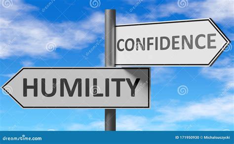 Confidence And Humility In A Balanced Life - Pictured As Words Confidence,humility In Hands To ...