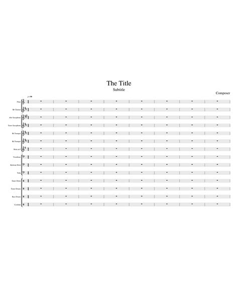 Marching Band Template (please read the description) Sheet music for ...