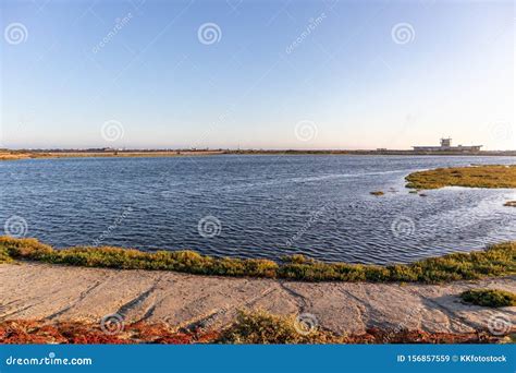 Bolsa Chica Wetlands during Sunset Stock Image - Image of ocean, lake ...