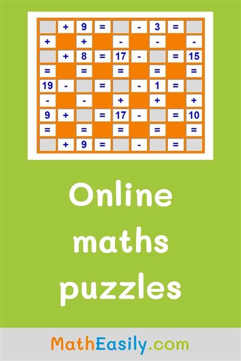 100+ Free Math Puzzles ONLINE + Printables