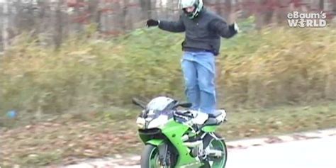 Motorbike Show-Off's Stunt Goes Just About As Badly Wrong As It Could