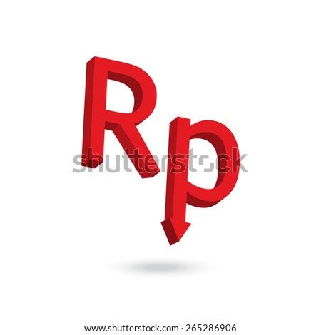 Asian currency symbol weakened concept design:Indonesia Rupiah - stock vector