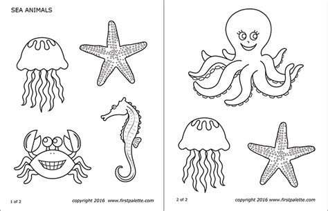 Free Printable Sea Creatures Coloring Pages - FREE PRINTABLE TEMPLATES