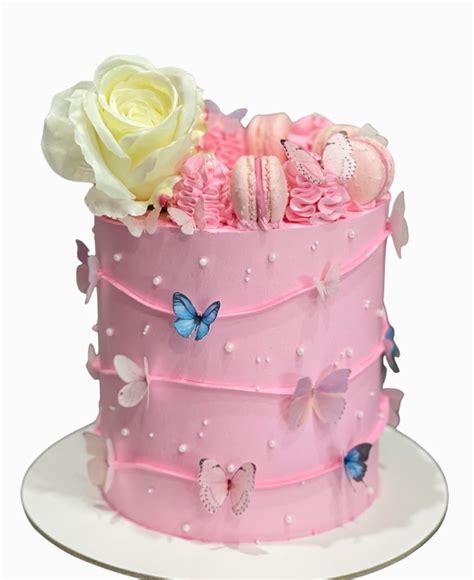 Bright Pink Butterfly Cake - Sugar Whipped Cakes Website