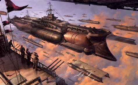 Cool airship fleet | Steampunk ship, Steampunk airship, Steampunk wallpaper