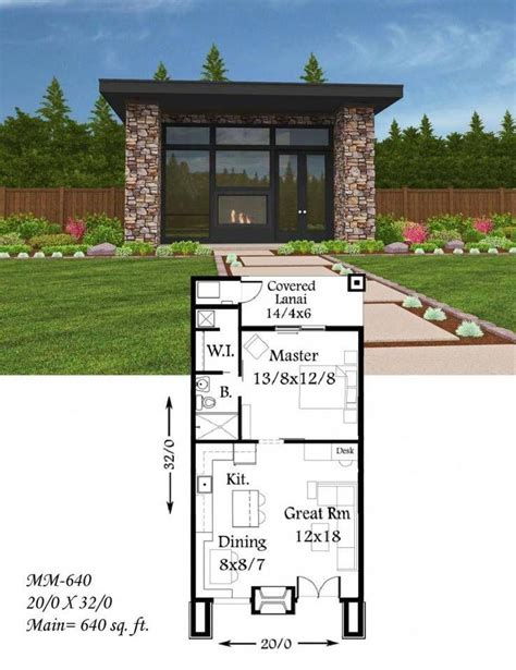 mm-640 #DepartamentoModerno | Guest house plans, Modern house plans ...